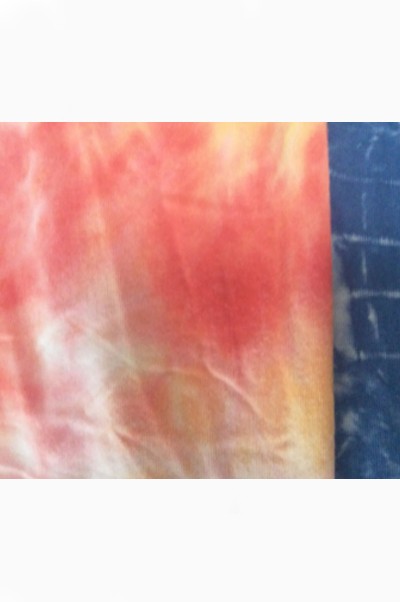 SX-MILN  時尚面料 扎染面料 扎染布 彩潑印花 95%人棉5%氨綸 160G   扎 染 t 恤 側面照